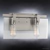 Urban Ambiance Luxury Modern Farmhouse Bathroom Vanity Light, Medium Size: 8.38" H x 14.875" W, with Industrial Chic Style Elements, Brushed Nickel Finish, UHP2453, Bristol Collection view 3