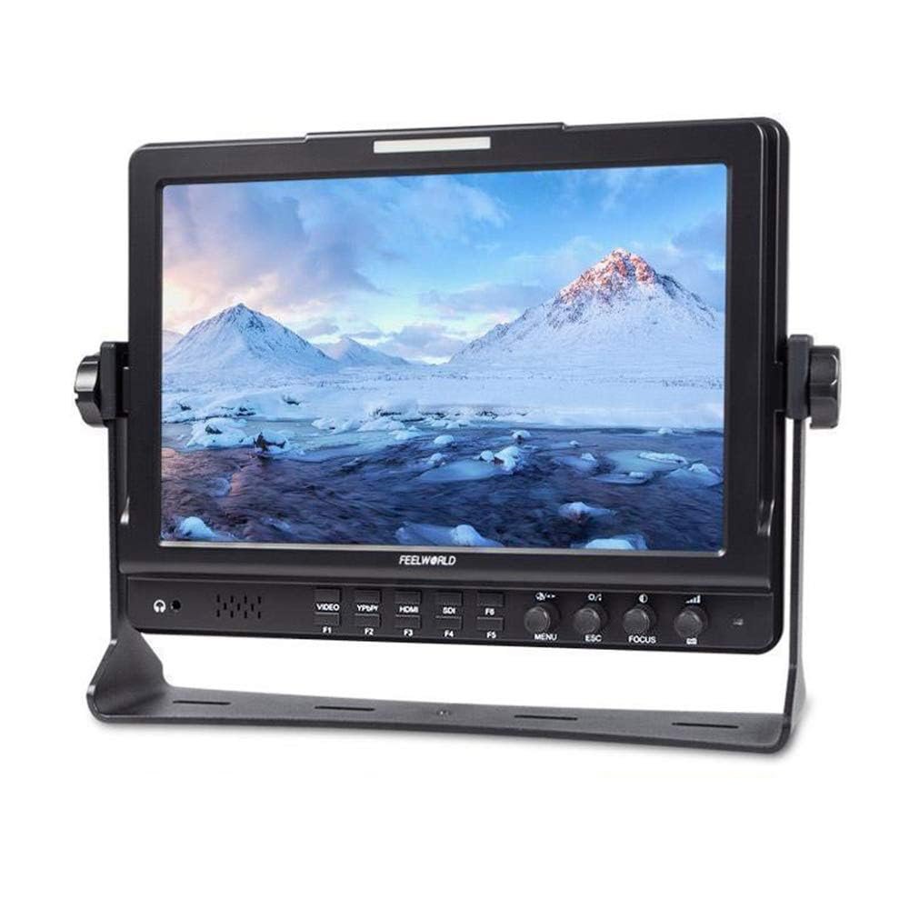 Feelworld 4K IPS Professional Field Monitor 10.1 inch 1920x1200 3G-SDI HDMI Camera-Top Monitor with Peaking Histogram False Colors Exposure FW1018SPV1