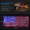 MZD8391 American Flag Lights, 420 LED Lighted Flag Light,Waterproof Outdoor view 2