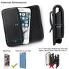 for iPhone Belt Pouch Case, miadore Horizontal Belt Clip Holster [Magnetic Flap] Black Nylon Phone Holder Cover with Belt Loops for iPhone 14 Pro, 14, 13, 13 Pro,iPhone 8 Plus 7 Plus 6S Plus 6 Plus view 2