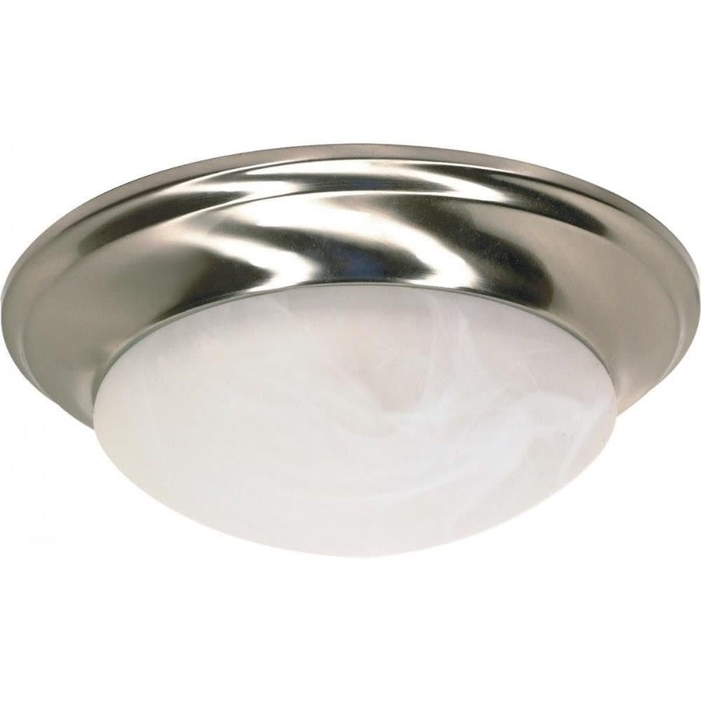 Nuvo 60/6009 One Light Flush Mount, Pwt, Nckl, B/S, Slvr