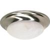 Nuvo 60/6009 One Light Flush Mount, Pwt, Nckl, B/S, Slvr view 1