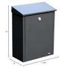 Qualarc ALX-200-GY Wall or Post Mount Locking Galvanized Steel Mailbox, Gray view 2