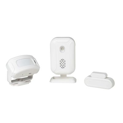SuperInk 1 Set (1 Sensor,1 Alarm,1 Magnetic Detector) Muti-Function Wireless Welcome Warning Greeting Doorbell PIR Motion Sensor Visitor Alarm Chime Door Bell Infrared Security Smart Alert System Kit
