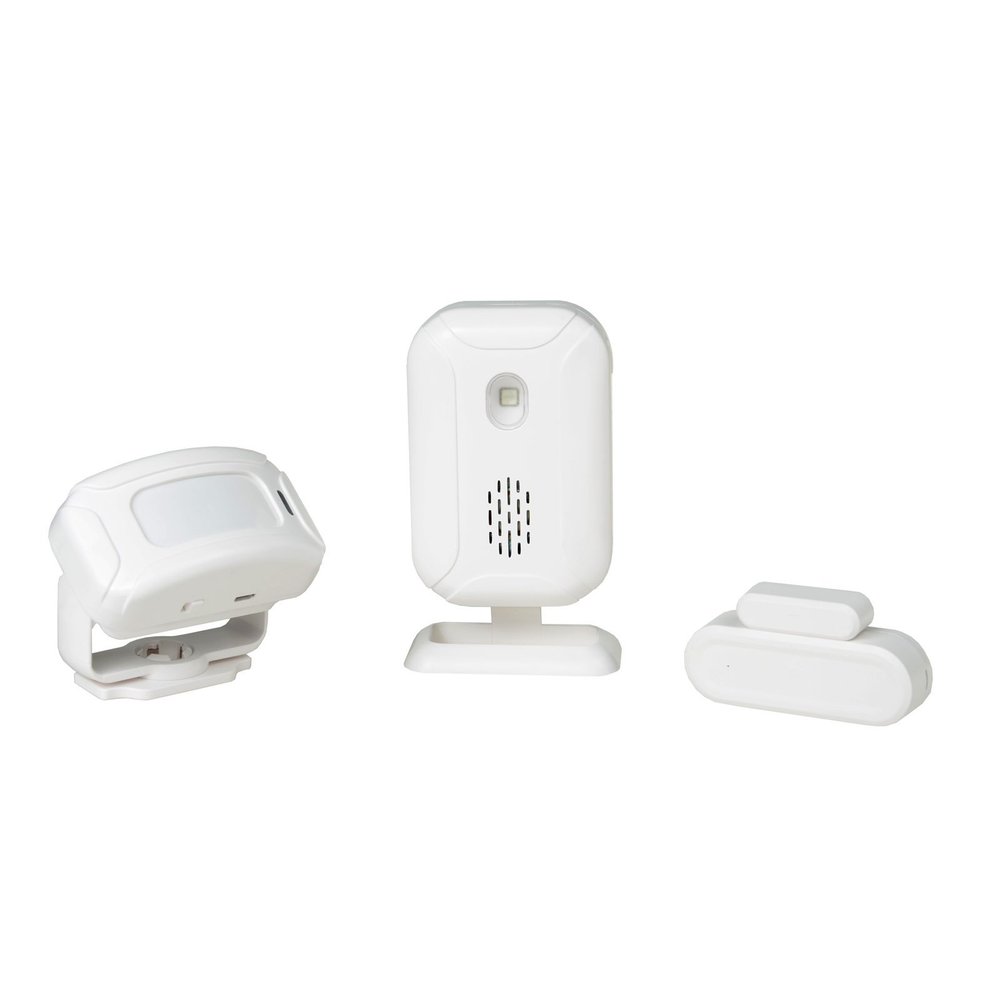 SuperInk 1 Set (1 Sensor,1 Alarm,1 Magnetic Detector) Muti-Function Wireless Welcome Warning Greeting Doorbell PIR Motion Sensor Visitor Alarm Chime Door Bell Infrared Security Smart Alert System Kit
