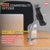 3-in-1 Mount Stand  CTA Multi-Flex Tablet Base and Support Installs on Walls or Folds for iPad 10th Gen 10.9" - 7/8/9 Gen 10.2 - Air 4 - Pro 11 - Galaxy Tab S3 - Silver (PAD-KMSB) view 3