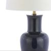 JONATHAN Y Julian Classic Ceramic Urn Metal LED Table Lamp 29", Navy view 4