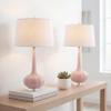 JONATHAN Y Bette Glass Teardrop Table Lamp 28.5", Pink, Set of 2 view 2
