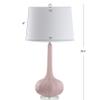 JONATHAN Y Bette Glass Teardrop Table Lamp 28.5", Pink, Set of 2 view 4