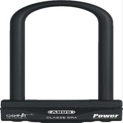ABUS U-Lock Granit Power 58/140HBIII - Strong Motorbike Lock with Double Locking - ABUS Security Level 18 - Shackle Height 100 mm