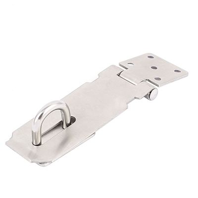 uxcell Door Cabinet Clasp Gate Lock 14cm Latch Hasp Staple Silver Tone