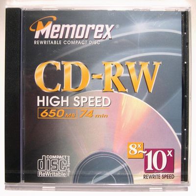 CD-RW 74 10X 650MB HIGH SPEED STANDARD JEWEL SINGLE