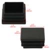 uxcell 40mmx40mm Plastic Square Tube Inserts End Blanking Caps Black 10Pcs view 2