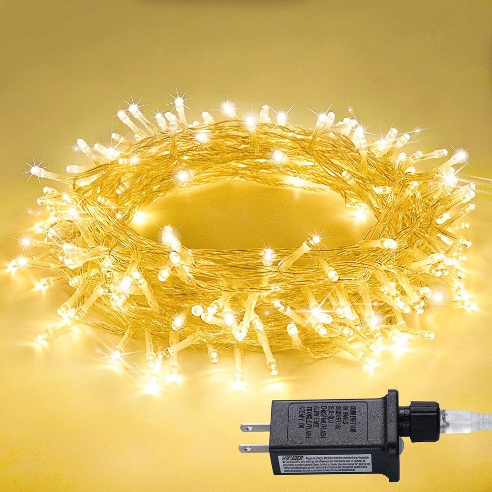JMEXSUSS 100 LED String Lights Indoor Bedroom Warm White Christmas Lights