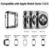 Flexible Electroplate TPU Full Protector Case Cover for Apple Watch Series 3 2 1 (Silver, 38mm) view 2