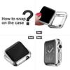 Flexible Electroplate TPU Full Protector Case Cover for Apple Watch Series 3 2 1 (Silver, 38mm) view 4