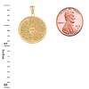 Religious Jewelry Fine 10k Yellow Gold Lord's Prayer Transcription Medallion view 2