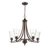ML Lighting 1465-RBZ Five Light Chandelier, Bronze/Dark view 1