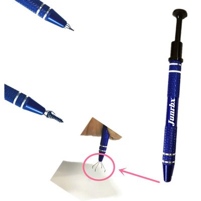 Junrbx IC Pickup/Thread Picker/BGA Chip Picker/Electronic Component Catch/ 4 Clamp IC Chip Metal Catcher/Manicure Cotton Ball Claw