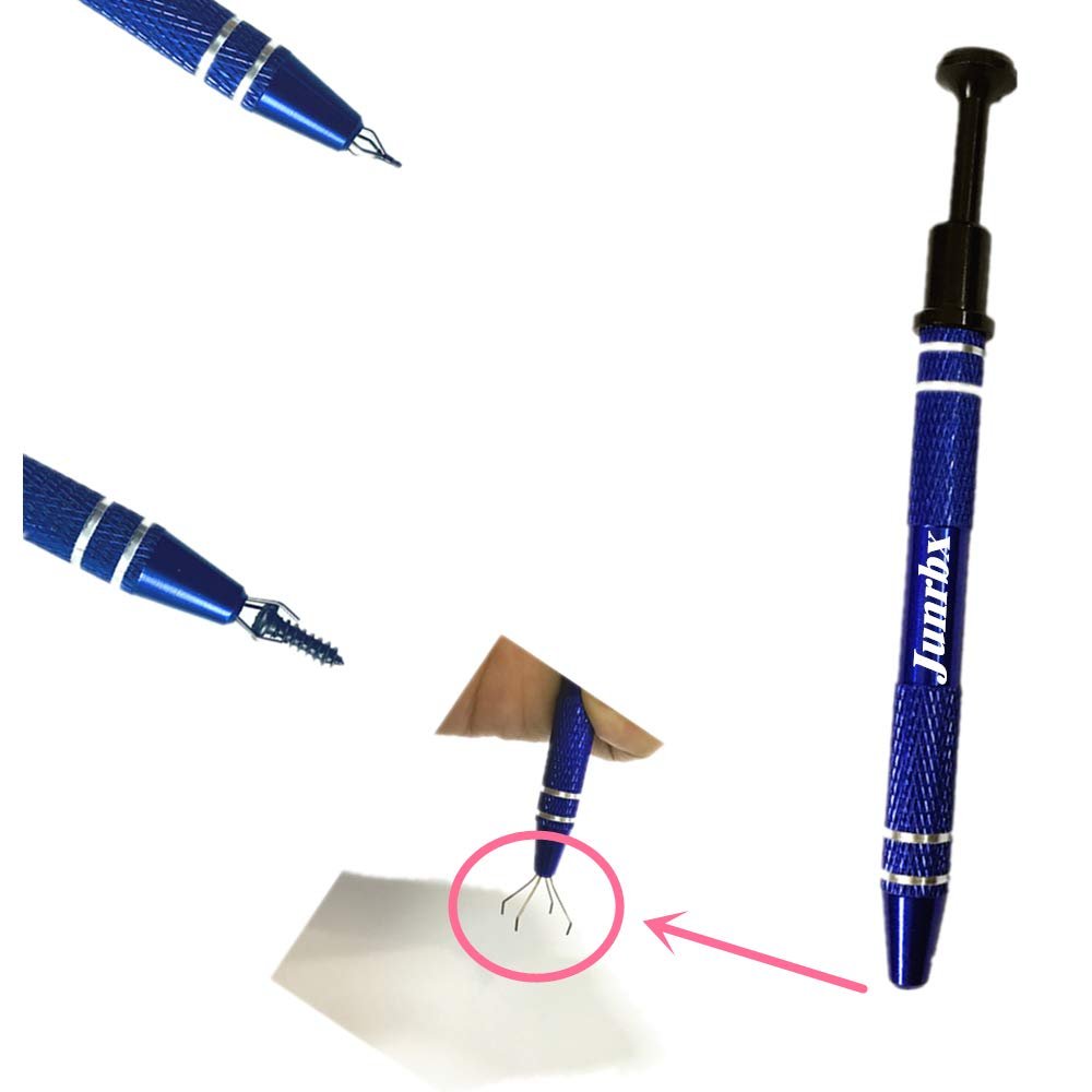 Junrbx IC Pickup/Thread Picker/BGA Chip Picker/Electronic Component Catch/ 4 Clamp IC Chip Metal Catcher/Manicure Cotton Ball Claw
