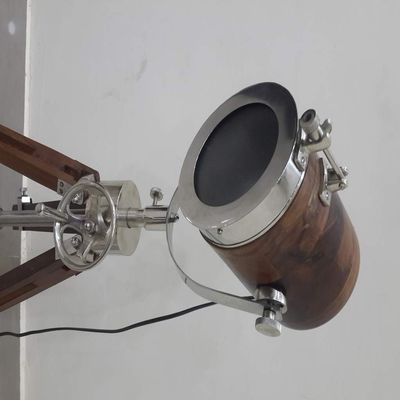 THOR INSTRUMENTS Vintage Handmade Wooden Nautical SPOT Light Tripod Floor Lamp Modern Designer Rustic Vintage Home Decor Gifts