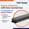 PoE Texas 8-Port Passive Midspan PoE Injector with 48V 120W Power - Network Switch Upgrade for IP Cameras, VoIP Phones, WiFi Access Points - IEEE 802.3af/at Compatible - 10/100 Mbps Fast Ethernet view 2