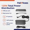 PoE Texas 8-Port Passive Midspan PoE Injector with 48V 120W Power - Network Switch Upgrade for IP Cameras, VoIP Phones, WiFi Access Points - IEEE 802.3af/at Compatible - 10/100 Mbps Fast Ethernet view 3
