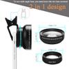QEBIDUM Phone Camera Lens, Professional Attachment Universal Clip on Cell Phone Photography Camera Attachable Mobile Extra 0.45X Wide Angle 12.5X Super Macro Lens Kit for iPhone Android Smartphone view 2