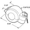 Prime-Line EP 4180 Doorknob Lock-Out Device  Doorknob Lock with Key to Block Access to Keyhole, Removeable and Easy to Use, Fits Round Doorknobs with Max Diameter of 2-7/8 in., Gray (Single Pack) view 2