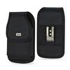 Vertical Canvas Case with Hook and Loop Closure with Belt Clip and Belt Loop for Sonim XP8 Phone with a Cover on it. view 1