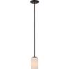 Nuvo Lighting 60/5908 Willow 1 Light 100W A19 max. Medium Base Mini Pendant with White Glass, Aged Bronze view 1