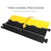 Pyle Durable Cable Protective Ramp Cover - Supports 33000lbs Three Channel Heavy Duty Cord Protection w/ Flip-Open Top Cover, 35.4 x 13.6 x 1.96 Cable Concealer for Indoor Outdoor Use PCBLCO105 view 2