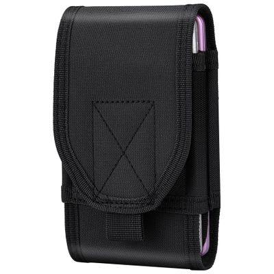IronSeals Double Capacity Phone Holster, Tactical Molle Pouch Compact Belt Waist Bag for iPhone 17 Pro Max/17 Pro/17/16 Pro Max/16/15 Pro Max/15 Pro/14 Plus/14 Pro Max/14 Pro/14/13