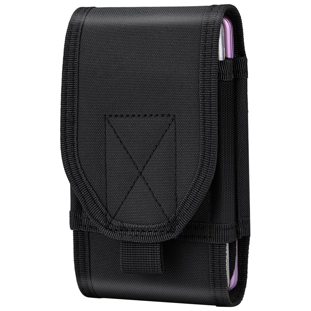 IronSeals Double Capacity Phone Holster, Tactical Molle Pouch Compact Belt Waist Bag for iPhone 17 Pro Max/17 Pro/17/16 Pro Max/16/15 Pro Max/15 Pro/14 Plus/14 Pro Max/14 Pro/14/13