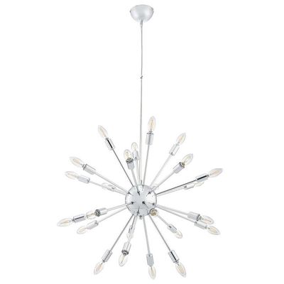 Modway Gamut Mid-Century Modern Silver Pendant Chandelier