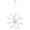 Modway Gamut Mid-Century Modern Silver Pendant Chandelier view 1