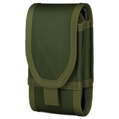 IronSeals Double Capacity Phone Holster, Tactical Molle Pouch Compact Belt Waist Bag for iPhone 17 Pro Max/17 Pro/17/16 Pro Max/16/15 Pro Max/15 Pro/14 Plus/14 Pro Max/14 Pro/14/13