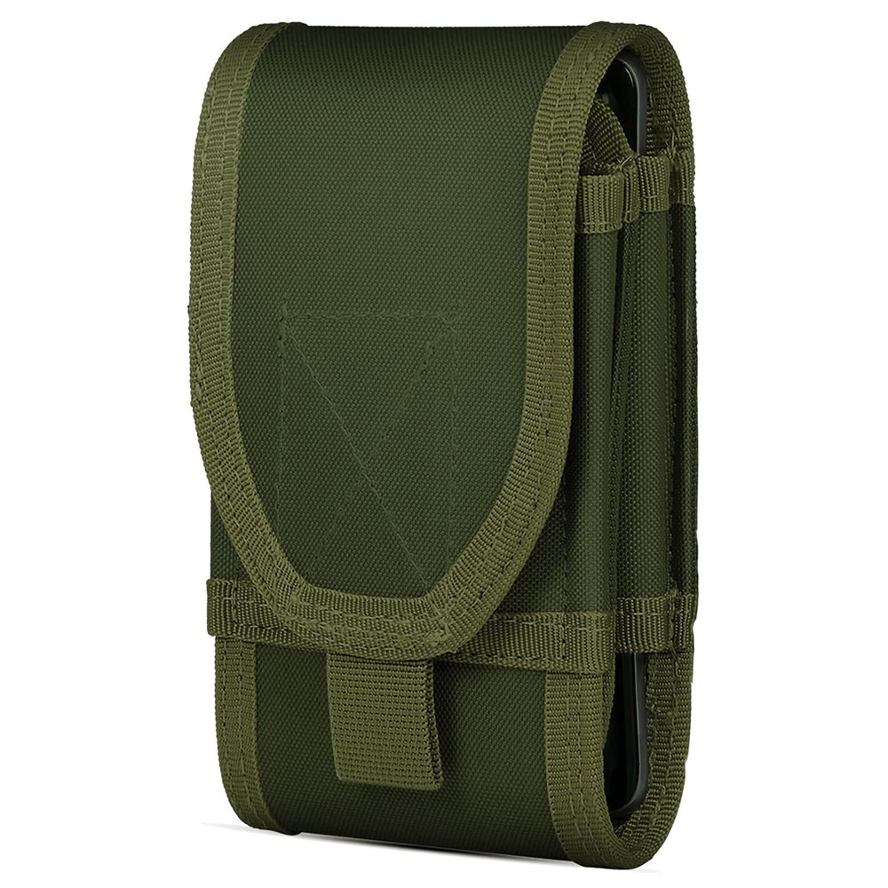 IronSeals Double Capacity Phone Holster, Tactical Molle Pouch Compact Belt Waist Bag for iPhone 17 Pro Max/17 Pro/17/16 Pro Max/16/15 Pro Max/15 Pro/14 Plus/14 Pro Max/14 Pro/14/13