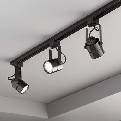 Layna Linear 3-Light Black LED Bullet or wall 44" Wide Track Light Fixture