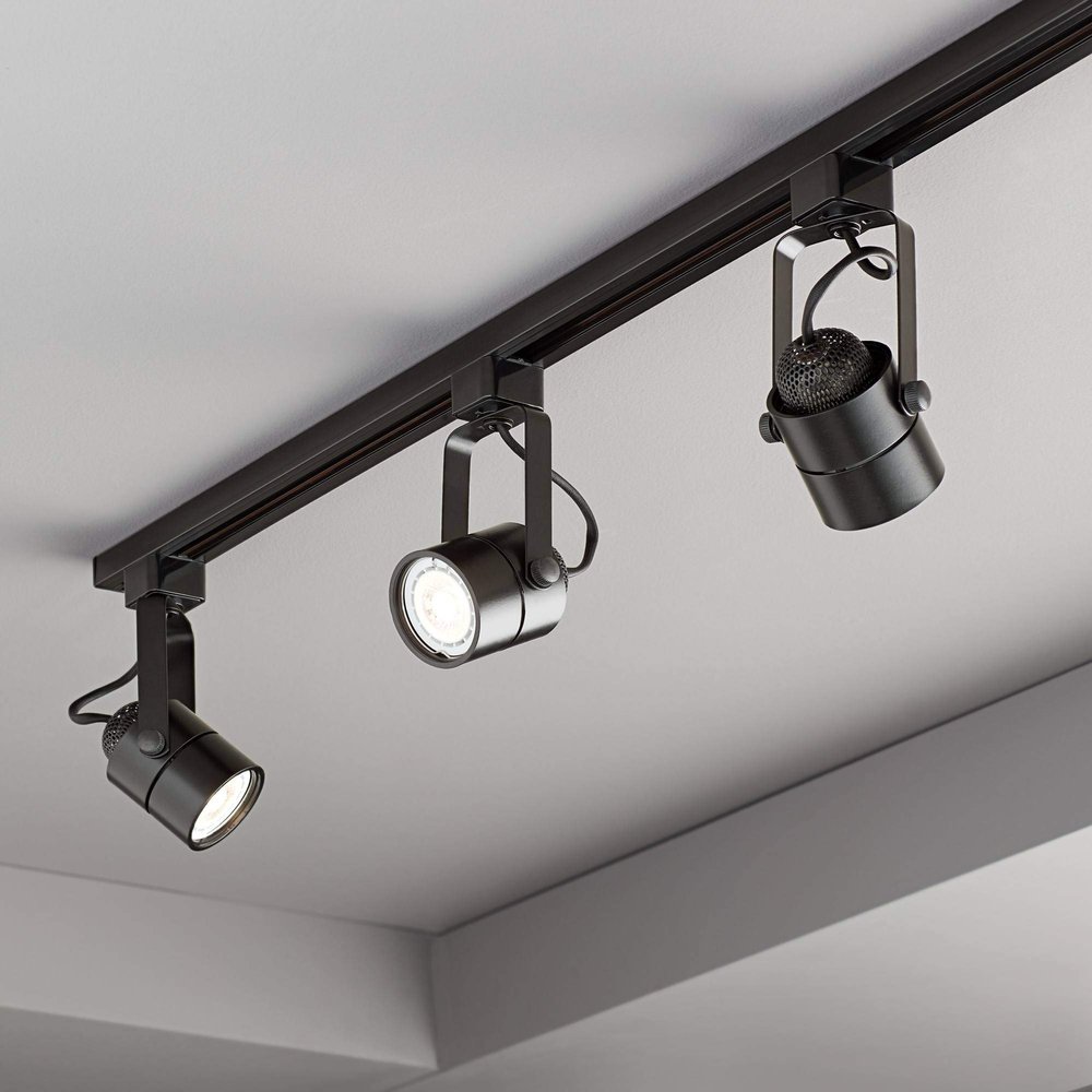 Layna Linear 3-Light Black LED Bullet or wall 44" Wide Track Light Fixture