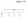 Layna Linear 3-Light White LED Bullet or wall 44" Wide Track Light view 4