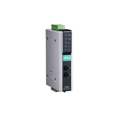 Moxa MGate MB3170-M-ST 1-Port Advanced Serial-to-Ethernet Modbus Gateway, with 1 x 100BaseFX Multi-Mode Fiber Port, ST connectors, 0 to 60C Operating Temp.
