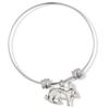 Dave The Bunny Rabbit 3D Stainless Steel Charm Bangle view 1