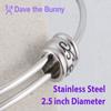Dave The Bunny Rabbit 3D Stainless Steel Charm Bangle view 3