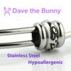 Dave The Bunny Rabbit 3D Stainless Steel Charm Bangle view 4