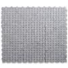 Carrara White Italian Carrera Marble Basketweave Mosaic Tile Gray Dots 1 x 2 Honed view 2