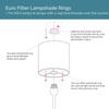 I Like That Lamp Wire Lamp Shade Rings with European Fitter (8 Diameter), Includes 2 Galvanized Steel Silver Drum Rings, Make DIY Table/Floor/Pendant Lamps, Compatible with most IKEA & Target Lamps view 3