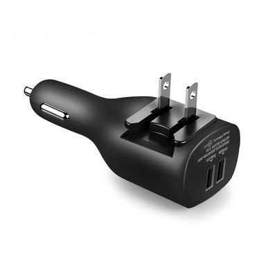 NDLBS Car Charger,Dual USB Wall Charger and Car Charger with Travel Adapter Foldable Plug Home for iPhone X Xs MAX 6 7 8 Plus, iPad mini Air Pro, S10 9 8 7 Plus, LG Google one Plus 6 Phone