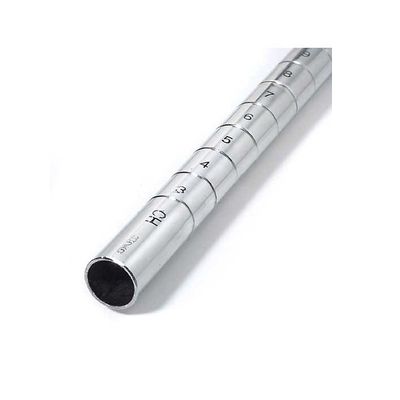 Global Industrial 68H Steel Post, Chrome Finish, 1 Post, Lot of 4
