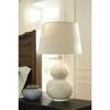 BOWERY HILL Ceramic Table Lamp, 30.75" H x 17" W x 17" D, Cream Finish, Double Gourd Design, Crackle Glaze, Modified Drum Shade, 3-Way Switch, Elegant Lighting for Living Room or Bedroom view 2